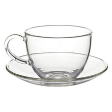 Load image into Gallery viewer, Glass Cup &amp; Saucer - Ashbourne - 250ml
