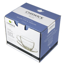 Load image into Gallery viewer, Glass Cup &amp; Saucer - Ashbourne - 250ml
